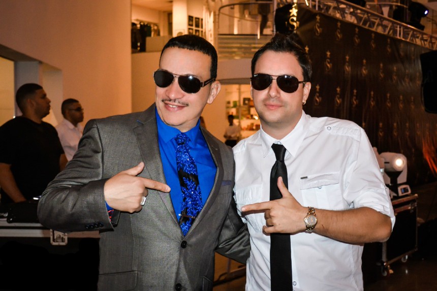 Anthony Rubio and Andre Marcel attend Expo-LatinoShow 2014 at the Queens Museum